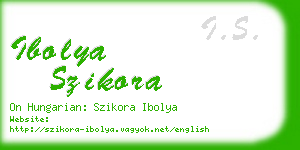 ibolya szikora business card